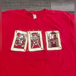 90’s Inspired Red King of Hearts Graphic T-Shirt Size L